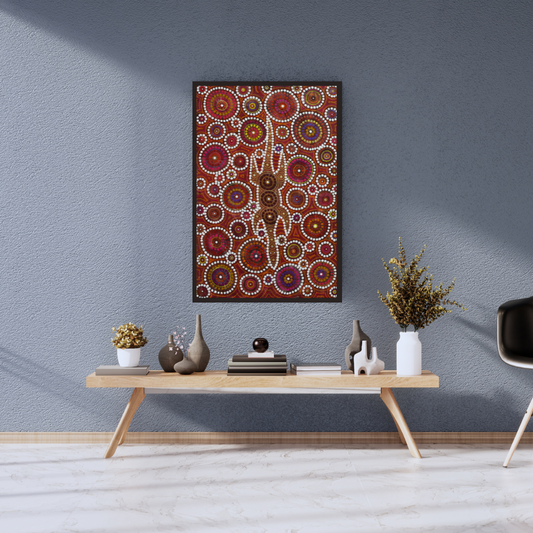 Goanna Dreaming Art Print On Canvas