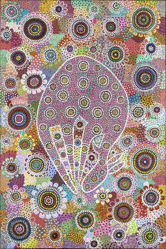 Kangaroo Picking 2 - Art Print on Canvas