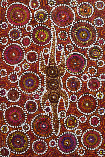Goanna Dreaming Art Print On Canvas