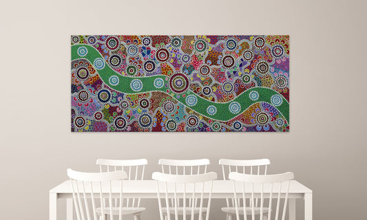Wiradjuri River People 2 - Art Print on Canvas
