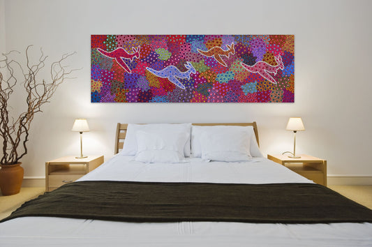 Kangaroo Dreaming 1 - Art Print on Canvas