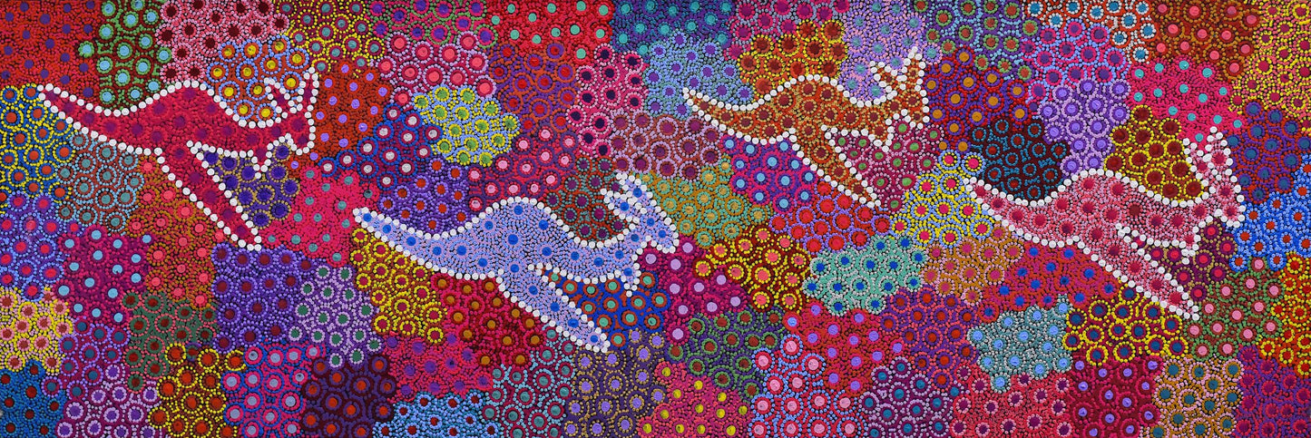 Kangaroo Dreaming 1 - Art Print on Canvas