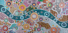 Load image into Gallery viewer, Wiradjuri River People (Original Colours) - Art Print on Canvas
