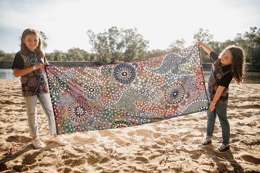 Beach Towel - Kangaroo Dreaming